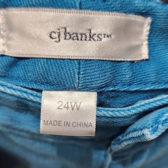 CJ Banks jeans 24W plus size  NWOT Teal - Picture 8 of 10